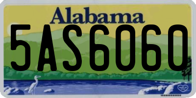 AL license plate 5AS6060