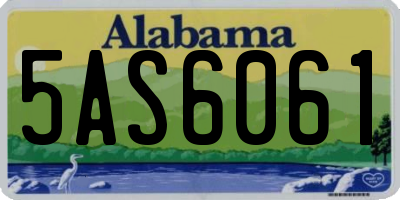 AL license plate 5AS6061