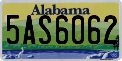 AL license plate 5AS6062