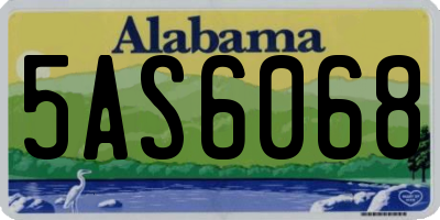 AL license plate 5AS6068