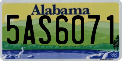 AL license plate 5AS6071