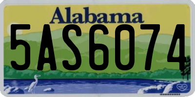AL license plate 5AS6074
