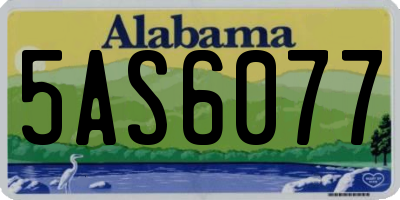 AL license plate 5AS6077