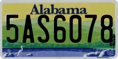 AL license plate 5AS6078