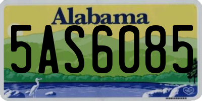 AL license plate 5AS6085