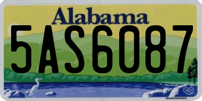AL license plate 5AS6087