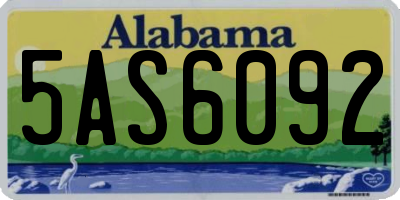 AL license plate 5AS6092