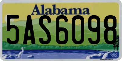 AL license plate 5AS6098