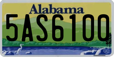 AL license plate 5AS6100