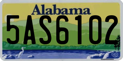 AL license plate 5AS6102