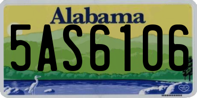 AL license plate 5AS6106