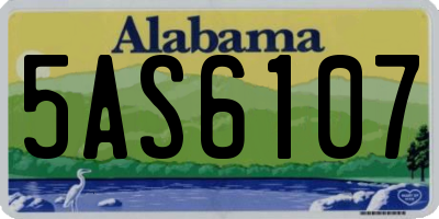 AL license plate 5AS6107