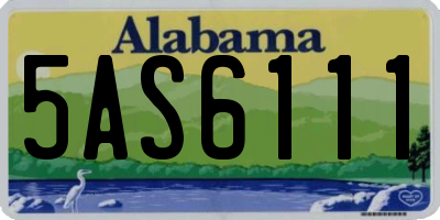 AL license plate 5AS6111