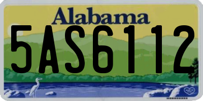 AL license plate 5AS6112