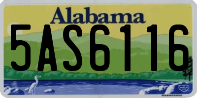 AL license plate 5AS6116