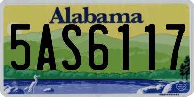 AL license plate 5AS6117