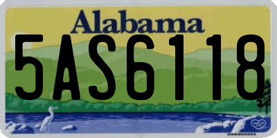 AL license plate 5AS6118