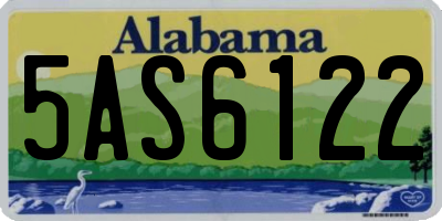 AL license plate 5AS6122