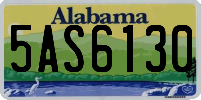 AL license plate 5AS6130