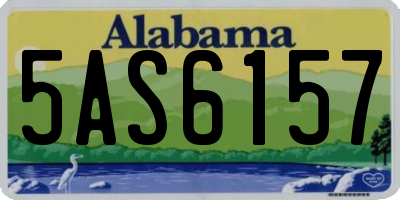 AL license plate 5AS6157