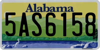 AL license plate 5AS6158