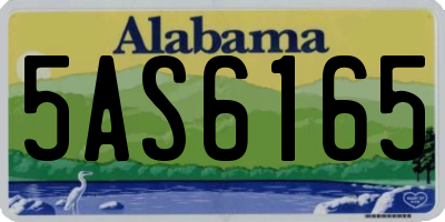 AL license plate 5AS6165