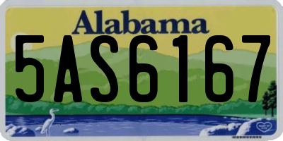 AL license plate 5AS6167