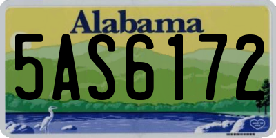 AL license plate 5AS6172