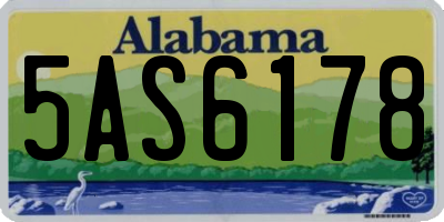 AL license plate 5AS6178