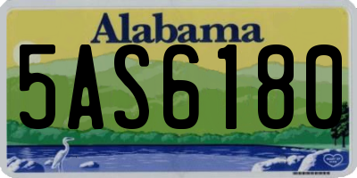 AL license plate 5AS6180
