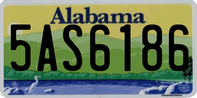 AL license plate 5AS6186