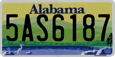 AL license plate 5AS6187