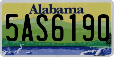 AL license plate 5AS6190