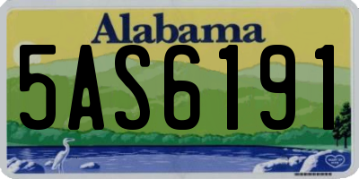 AL license plate 5AS6191