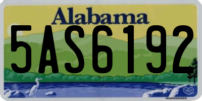 AL license plate 5AS6192