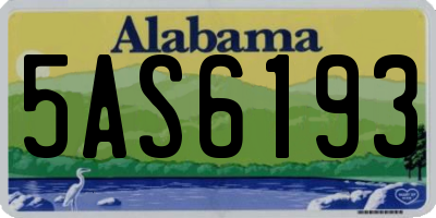 AL license plate 5AS6193