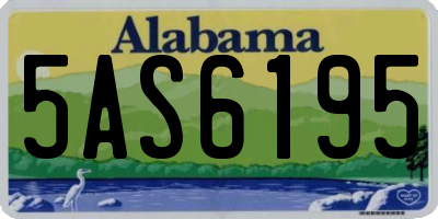 AL license plate 5AS6195