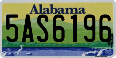 AL license plate 5AS6196
