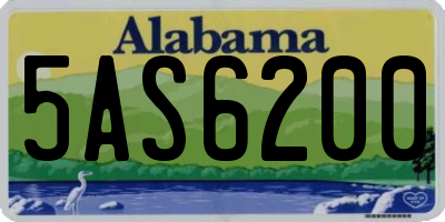 AL license plate 5AS6200