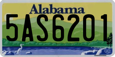 AL license plate 5AS6201