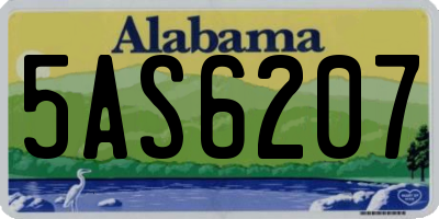 AL license plate 5AS6207