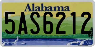 AL license plate 5AS6212