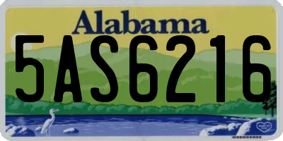 AL license plate 5AS6216