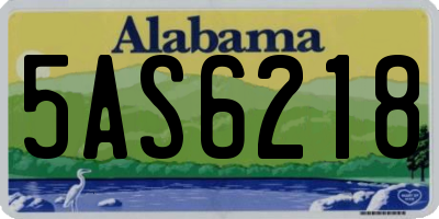 AL license plate 5AS6218