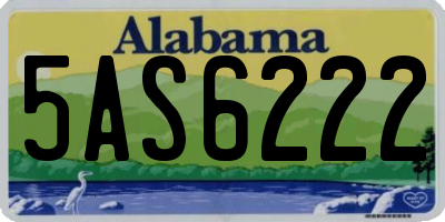 AL license plate 5AS6222