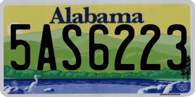AL license plate 5AS6223