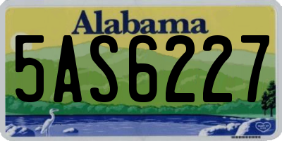 AL license plate 5AS6227