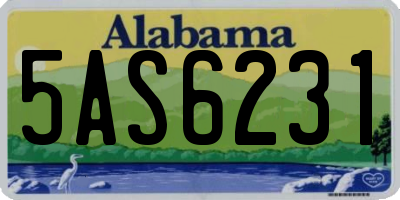 AL license plate 5AS6231