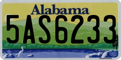 AL license plate 5AS6233