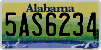 AL license plate 5AS6234